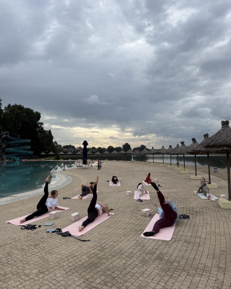Trening o zachodzie słońca